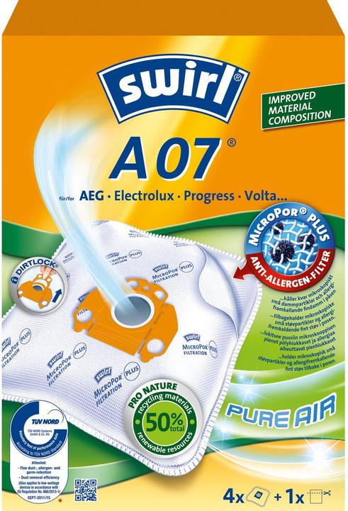 Produktbild Swirl Dammsugarpåsar A07 OBS 3X4ST 3ST DFP (1 x)