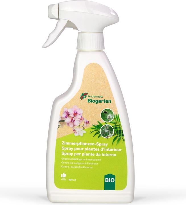 Andermatt Biogarten Spray pour plantes d'intérieur (Tétranyque rouge, Mouches blanches, Cigales et punaises des feuilles, Cochenilles farineuses, Cochenilles, Pucerons)