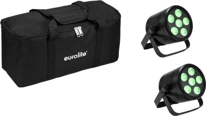 Image du produit Eurolite Set 2x AKKU PAR 6 QCL + Soft-Bag