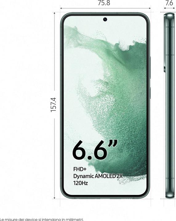 Productafbeelding Samsung Galaxy S22+ (256 GB, Groen, 6.60", Dubbele SIM, 50 Mpx, 5G)