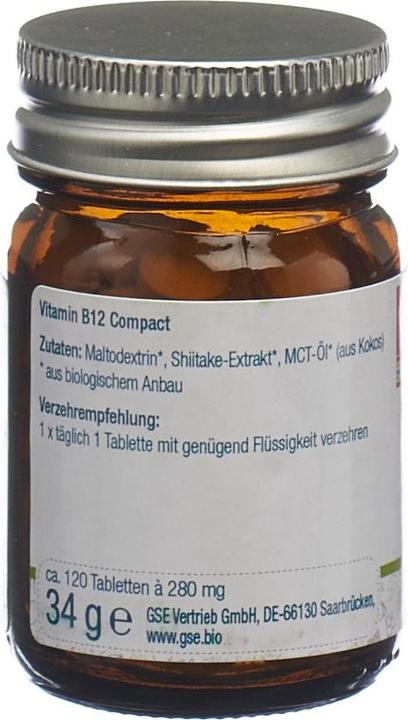 Immagine prodotto GSE Vitamine B12 Compact bio cpr (120 Pezzo/i, Pillole, 123 g)