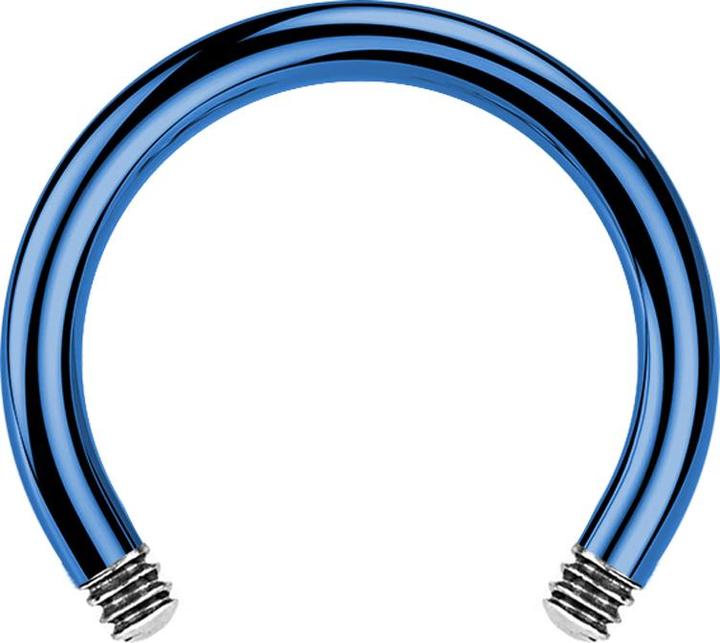 Image du produit Star Piercing Barre Circular Barbell bleu foncé (Acier chirurgical 316L)