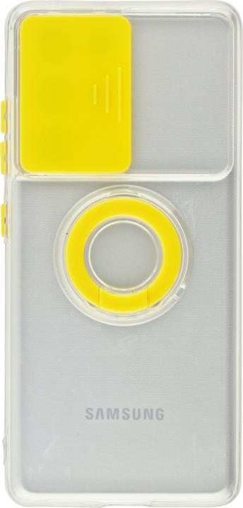 Actual product image PhoneLook Coque Caméra clapet avec anneau jaune (Samsung Galaxy S22 Ultra)