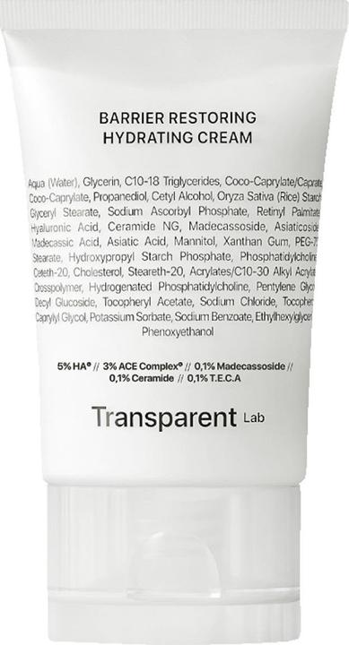 Transparent Lab Barrier Restoring Hydrating Cream (50 ml, 24h Creme)