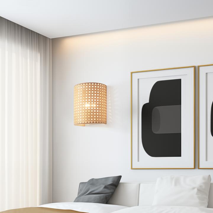 Produktbild Lux.Pro Wandleuchte Ascot 3er Set Rattanoptik (E27)