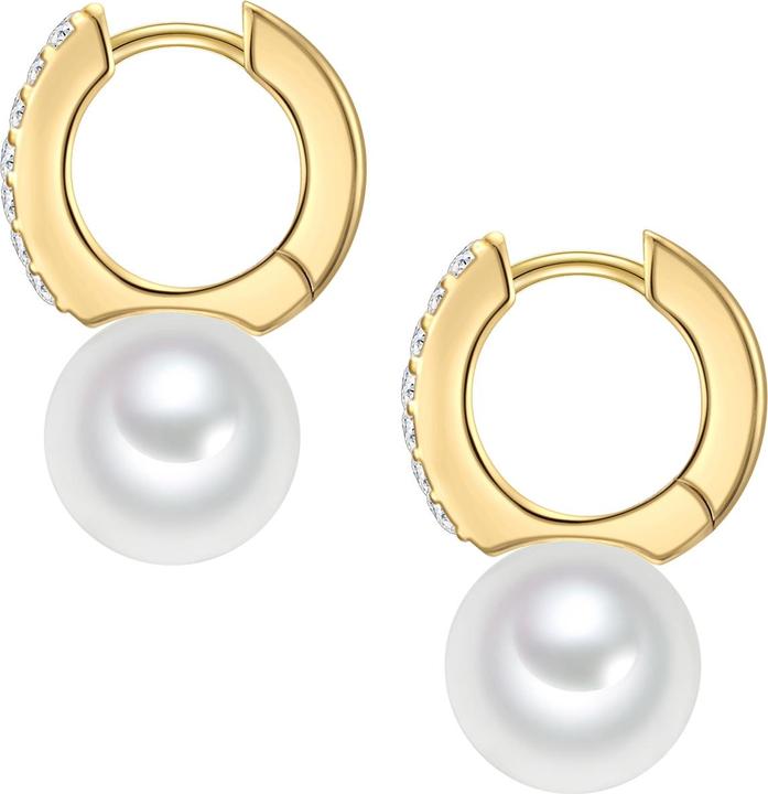 Actual product image Rafaela Donata Ladies Sterling Silver Cubic Zirconia Shell Core Pearl Yellow Gold - 30470 (Sterling Silver)