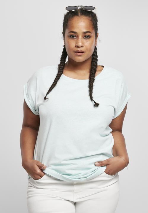 Actual product image Urban Classics Ladies Color Melange Extended Shoulder Tee (4XL)