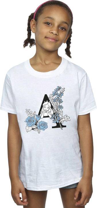 Image du produit Disney T-shirt en coton pour filles Alice In Wonderland Letter A (104)
