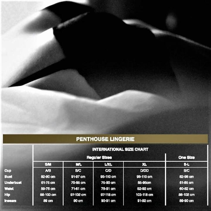 Productafbeelding Penthouse Lingerie All Way Teddy Zwart S/M/L (M, L)