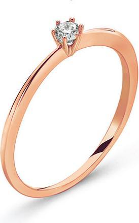 Image du produit Natsumi Schmuck Bague diamant or rose 18C/750 0.10 ct H si 52 / 16,5 mm Ø (52, Or 750/18 K)