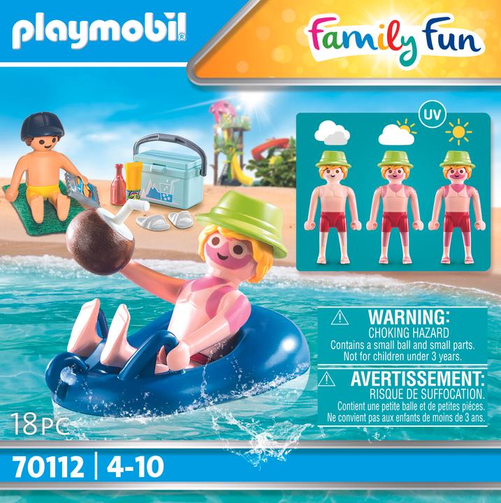 Produktbild Playmobil Badegast mit Schwimmreifen (70112, Playmobil Family Fun)