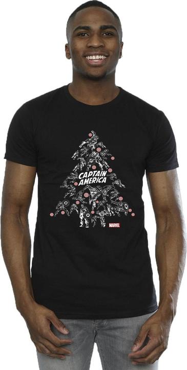 Immagine prodotto Captain America Christmas Tree Maglietta Uomo (XL)