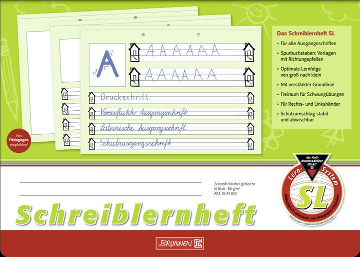 Produktbild Schreiblernheft Lineatur SL 1. Schuljahr liniert DIN A4 quer ohne Rand, 16 Blatt (A4, Liniert, Harter Einband)