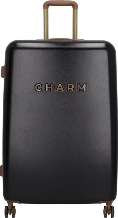 Image du produit Charm London Travel Trolley L Large Suitcase - 75 cm - 95 litres - TSA Slot - Black (95 l)