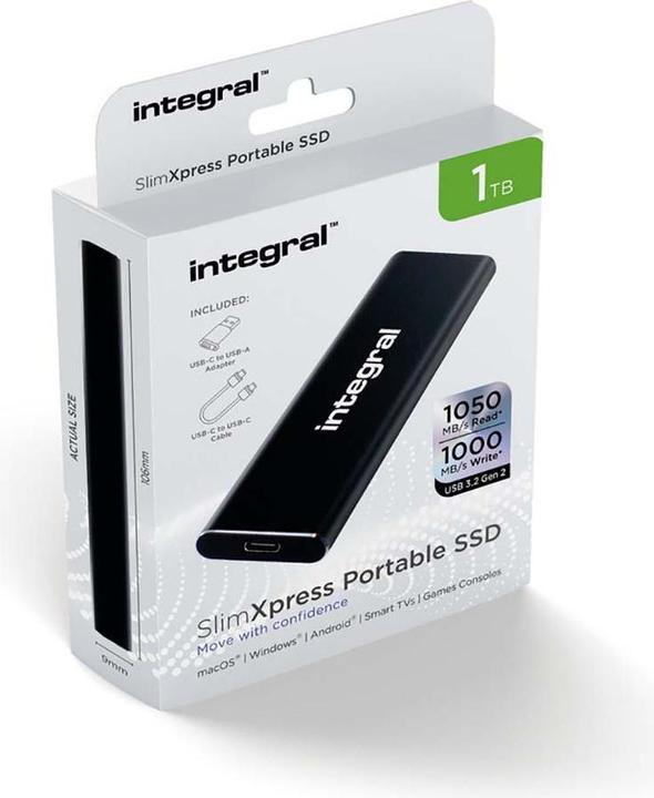 Image du produit SlimXpress Portable SSD 1 To Noir (1000 Go)