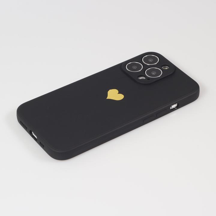 Produktbild PhoneLook Hülle Silikon Mat Herz gold (Samsung Galaxy S24 Ultra)