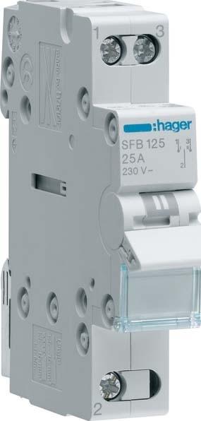Produktbild Hager HAG SFB125 Gruppenschalter 1P 25A mittig Aus