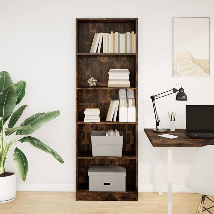 Produktbild VidaXL Bücherregal Regal Standregal Büroregal Aufbewahrungsregal Räuchereiche (80 x 24 x 176 cm)