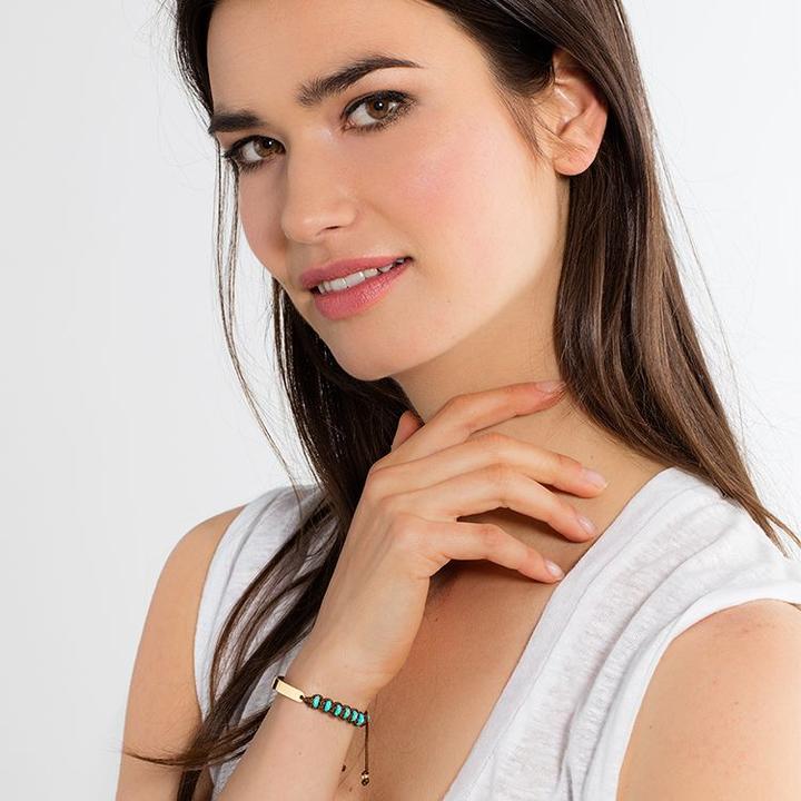 Produktbild Thomas Sabo Armband Grün (21 cm, Kunststoff, Silber)