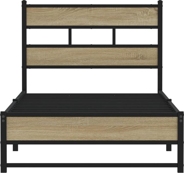 Produktbild VidaXL Metallbett Bett Lattenrost Einzelbett Bettgestell ohne Matratze 90x200cm (90 x 200 cm)