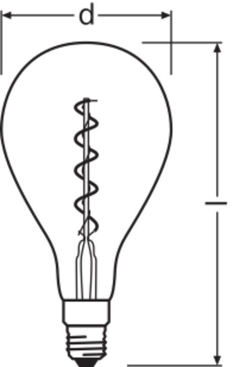Produktbild Osram Vintage 1906 Led Big Special Shapes (E27, 5 W, 300 lm, 4 x, G)