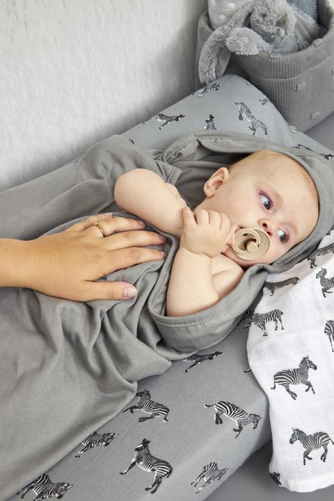 Actual product image Meyco Hooded scarf 2-pack Basic jersey Cheetah grey