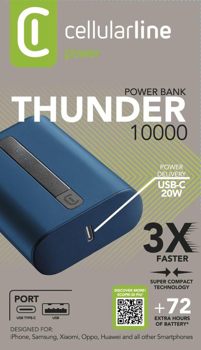 Produktbild Cellularline Thunder (10000 mAh, 20 W, 37 Wh)