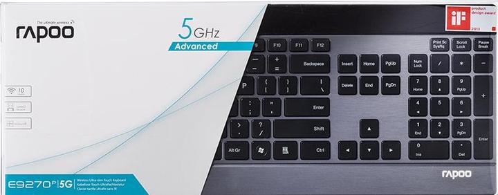Immagine prodotto Rapoo Kabellose Metall-Tastatur E9270, Silber (DE, Cablato)