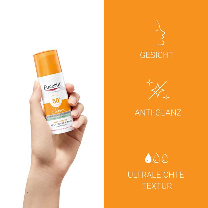 Image du produit Eucerin SUN Face Oil Control Gel-Crème SPF 50+ (Crème solaire visage, SPF 50+, 50 ml, 95.31 g)