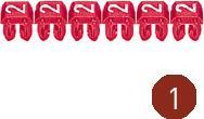 Actual product image Legrand 1000 pieces (BT) Cable labelling CAB3-0.15-0.5mm(1) / 258139 (0.50 cm)