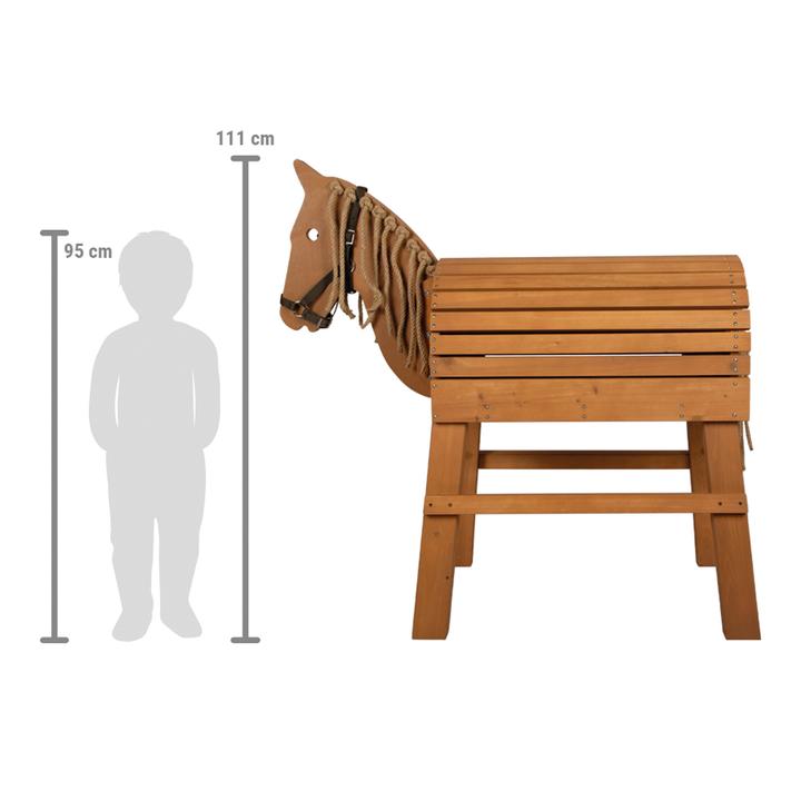 Actual product image small foot Wooden horse