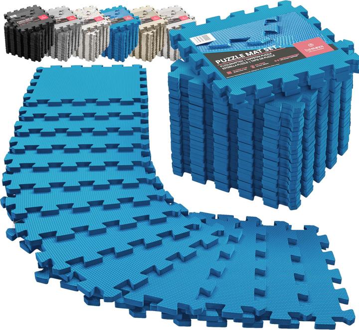 Image du produit BeMaxx Tapis de protection pour puzzle, 18 pièces Bleu (1 cm)