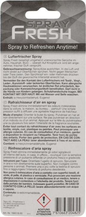Valori nutrizionali e ingredienti Fischer Pompa Spray Gelsomino