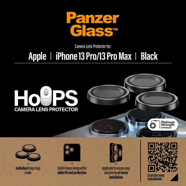 Image du produit PanzerGlass CP PP Rings pour iPhone 13 Pro/13 Pro Max noir (1 pièce(s), Apple iPhone 13 Pro Max, Apple iPhone 13 Pro)