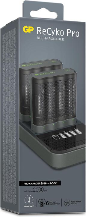 Produktbild GP Batteries GP ReCyko Pro-Charger Dock (1 Stk., AA, 2000 mAh, Ladegerät inkl. Akku)