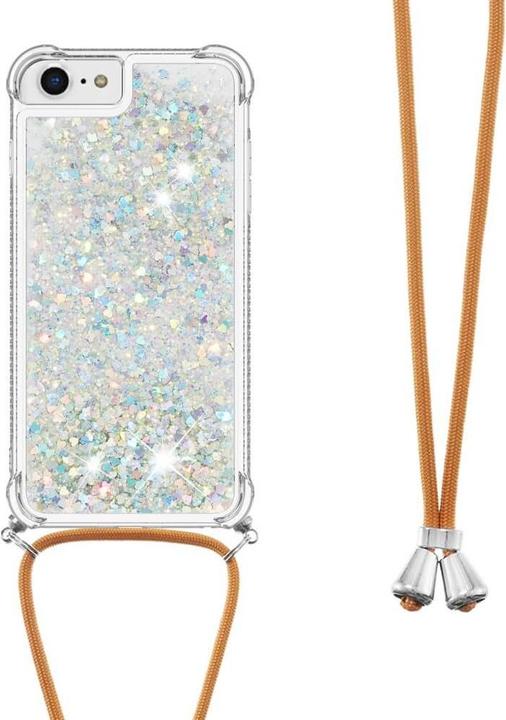 Image du produit Cover-Discount iPhone SE / 8 / 7 - Étui scintillant avec bandoulière blanc (Apple iPhone 8, Apple iPhone 7)