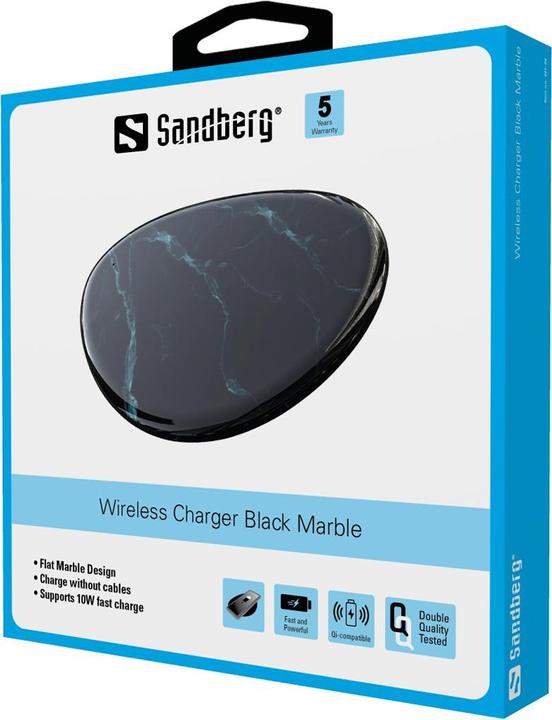 Image du produit Sandberg Chargeur sans fil Black Marble (10 W)
