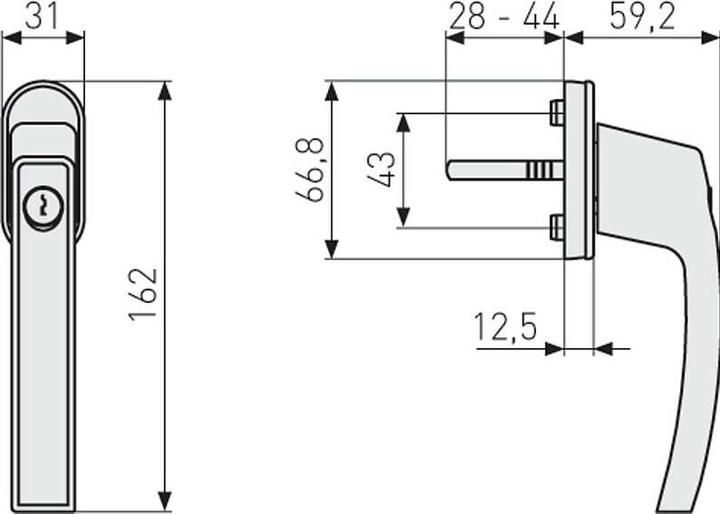 Actual product image Abus FG210 W B/SB