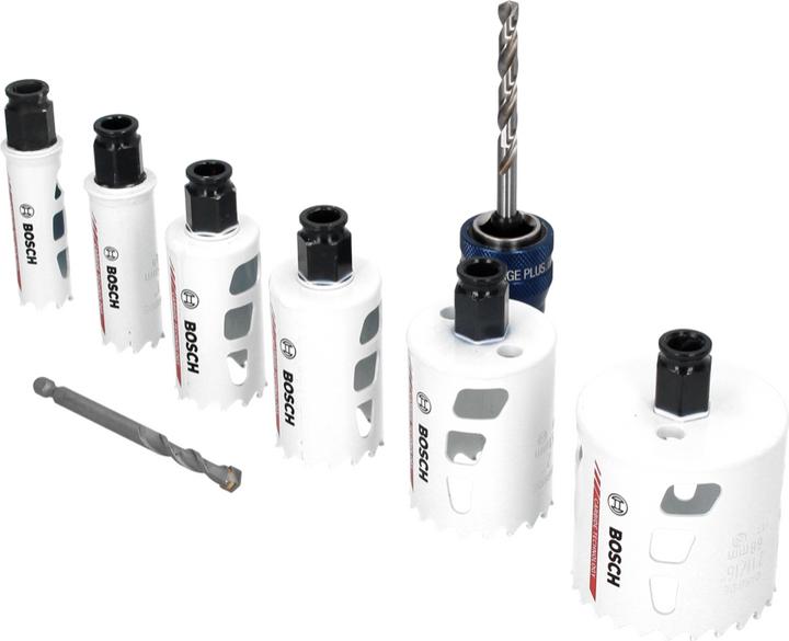 Produktbild Bosch Professional Zubehör Lochsägen-Set Universal. Endurance for Heavy Duty.Carbide. 8-teilig (22 mm, 25 mm, 35 mm, 40 mm, 68 mm, 51 mm)