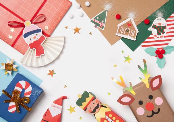Actual product image Folia WOW Christmas craft kit MERRY CRAFTMAS, 133 pieces