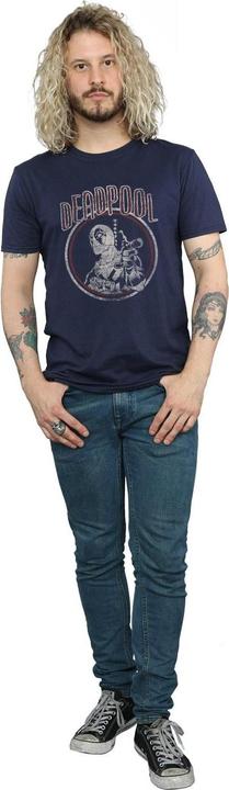 Actual product image Mens Deadpool Vintage Circle T-Shirt (XXL)