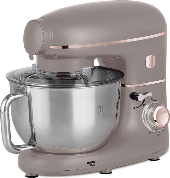 Image du produit BerlingerHaus Robot de cuisine design avec hachoir à viande & 3 accessoires pour pâtes, 1500W, taupe (1500 W)