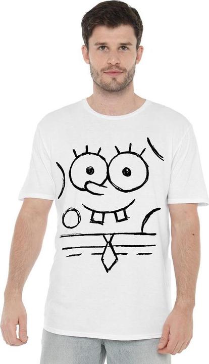Immagine prodotto Spongebob Squarepants Maglietta Schizzo del Sorriso Uomo (S)