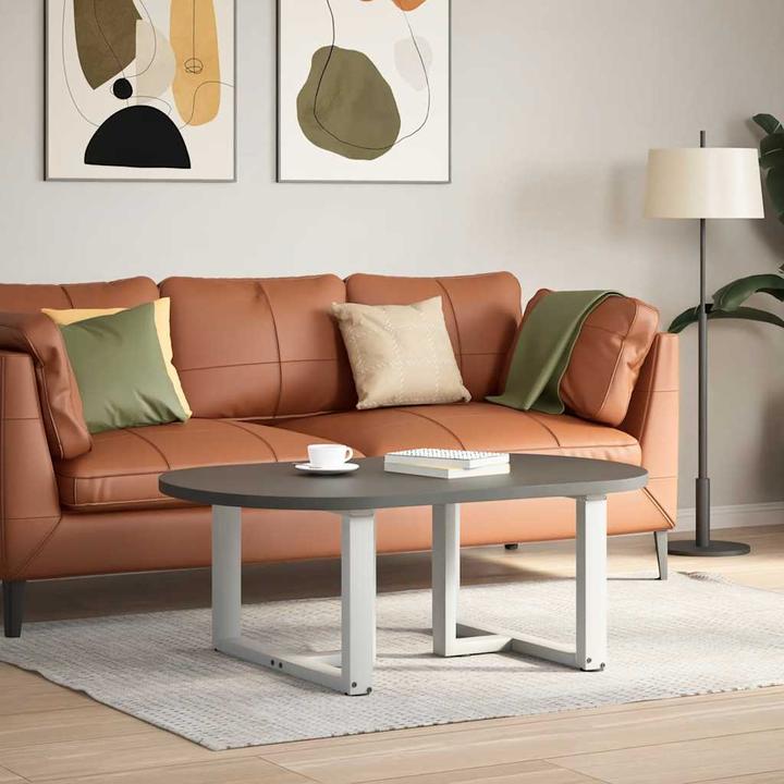 Produktbild VidaXL Couchtischbeine T-Form 2 Stk. Weiss 70x25x(42-43) cm Stahl Tischbein