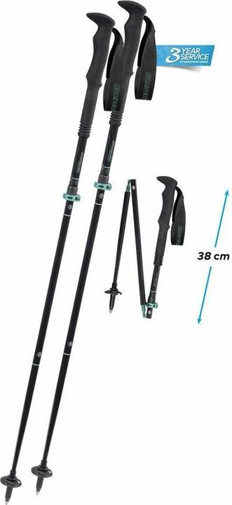 Actual product image Komperdell Carbon FXP.4 Summit Vario Compact poles (105 - 125 cm)