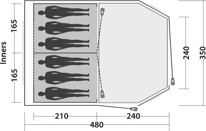 Produktbild Easy Camp Huntsville 600 Tunnelzelt (Tunnelzelt, 12.90 kg, 6 Personen)