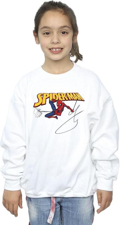 Actual product image Girls Spider-Man With A Book Sweatshirt (104)