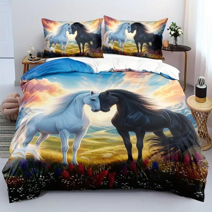 Produktbild ASMI Bettwäsche Set Pferde 135x200cm