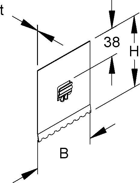 Actual product image Niedax Separation profile (Cable hole, 9.70 cm)