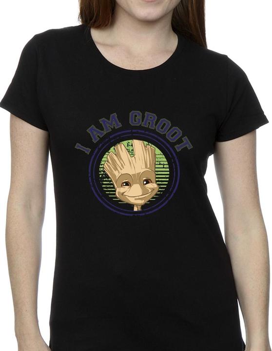 Actual product image Guardians of the Galaxy Womens/Ladies Groot Varsity Cotton T-Shirt (M)